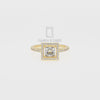 Moissanite Solitaire Halo Engagement Rings for Women