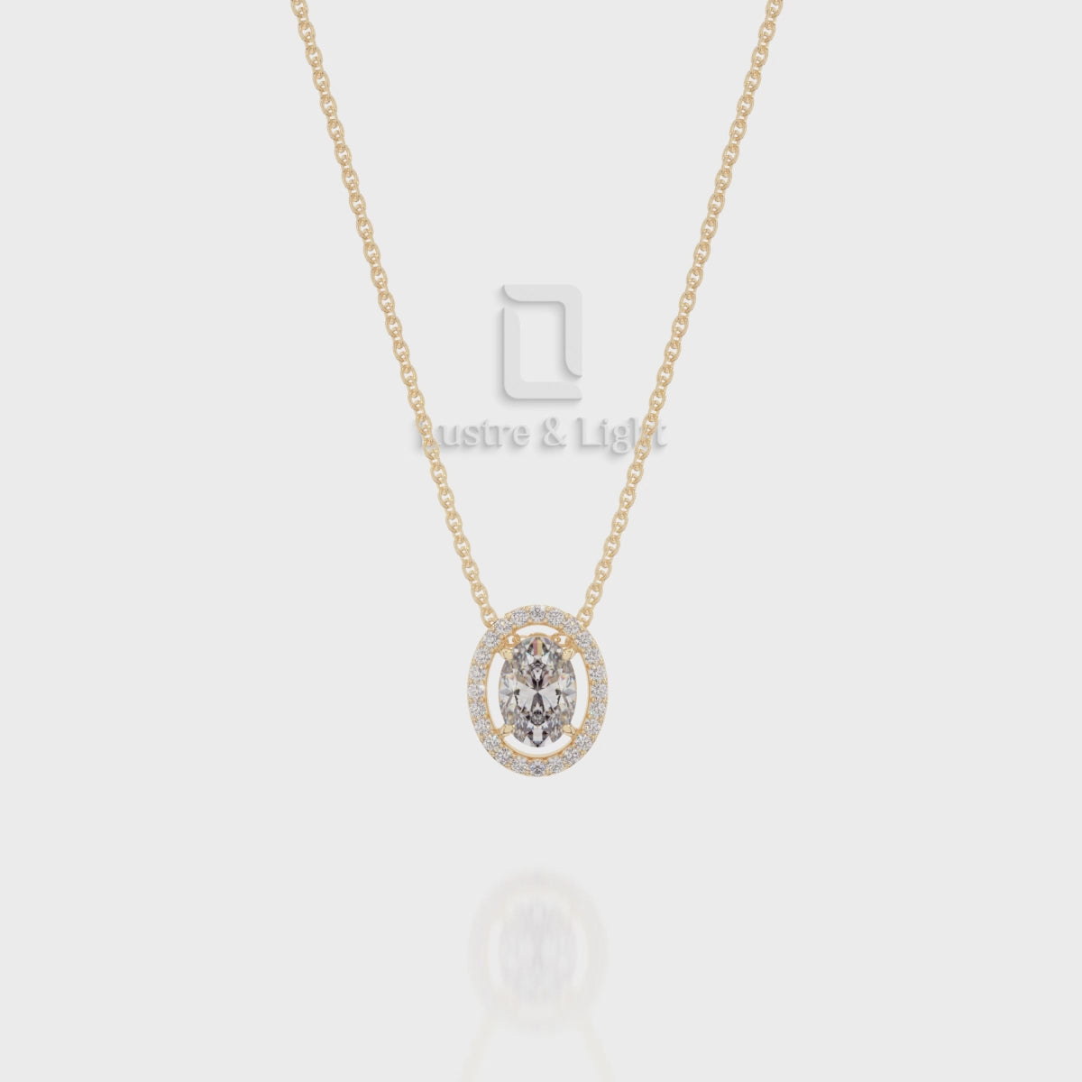 Natural Black Onyx Solitaire Halo Pendant Necklace with Moissanite (18" Chain)