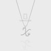 Moissanite Initials Pendant Necklace for Women with 18" Chain
