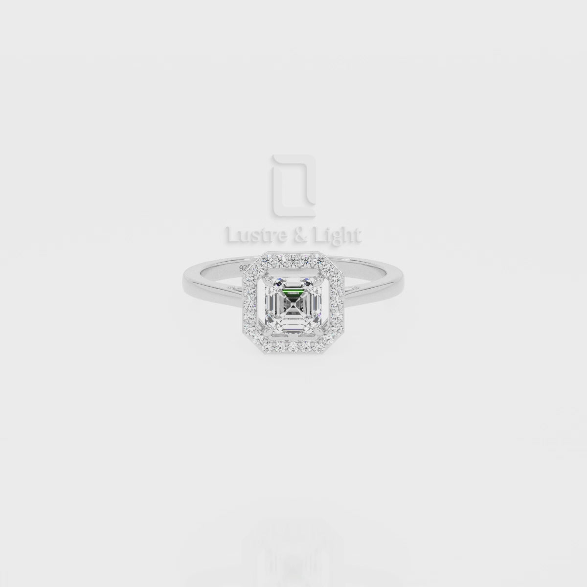 Moissanite Solitaire Halo Engagement Rings for Women
