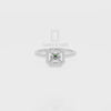 Moissanite Solitaire Halo Engagement Rings for Women