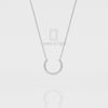 Natural Black Onyx Horse Shoe Pendant Necklace with 18" Chain