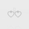 Natural Citrine Heart Shape Stud Earrings for Women