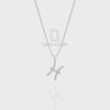Moissanite Pisces Zodiac Sign Pendant Necklace with 18" Chain