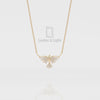 Natural Black Onyx Phoenix Eagle Pendant Necklace with 18" Chain