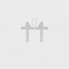 Natural Citrine Cross Stud Earrings for Women