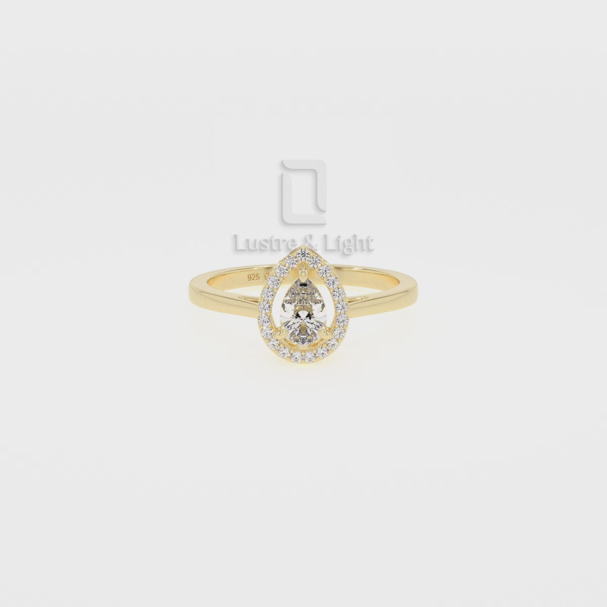 Moissanite Solitaire Halo Engagement Rings for Women