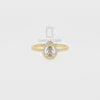 Moissanite Solitaire Halo Engagement Rings for Women