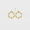 Natural Ruby Circle of Life Stud Earrings for Women