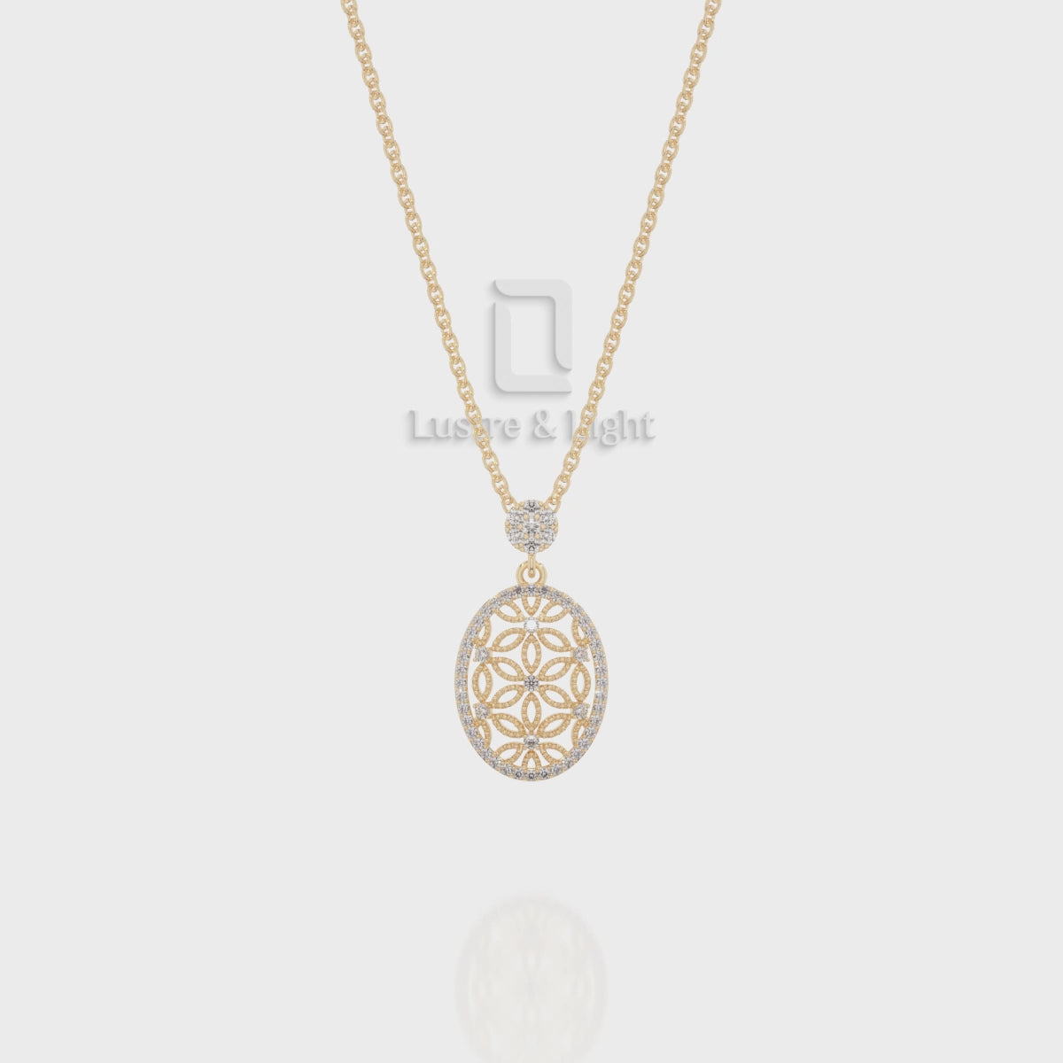 Natural Black Onyx Designer Pendant Necklace with Moissanite (18" Chain)