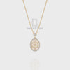 Natural Black Onyx Designer Pendant Necklace with Moissanite (18" Chain)