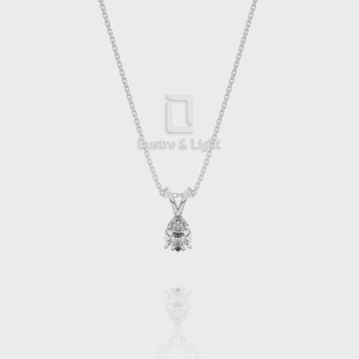 Natural Black Onyx V-Bale Solitaire Pendant Necklace with 18" Chain