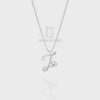 Moissanite Initials Pendant Necklace for Women with 18" Chain