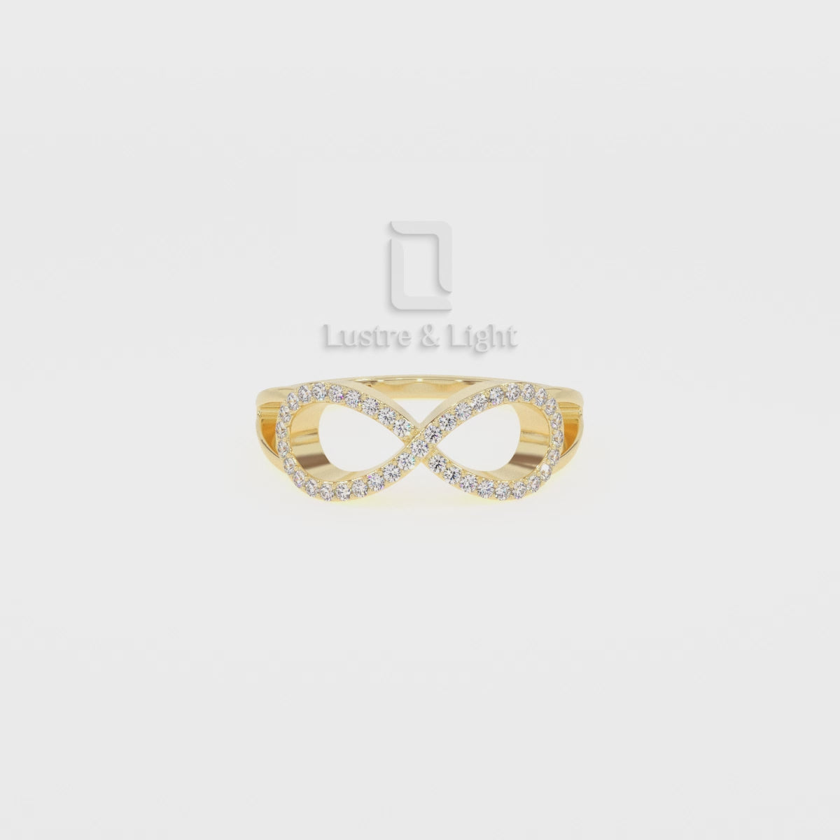 Natural Citrine Infinity Promise Rings for Women