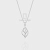 Natural London Blue Topaz Leaf Pendant Necklace with 18" Chain