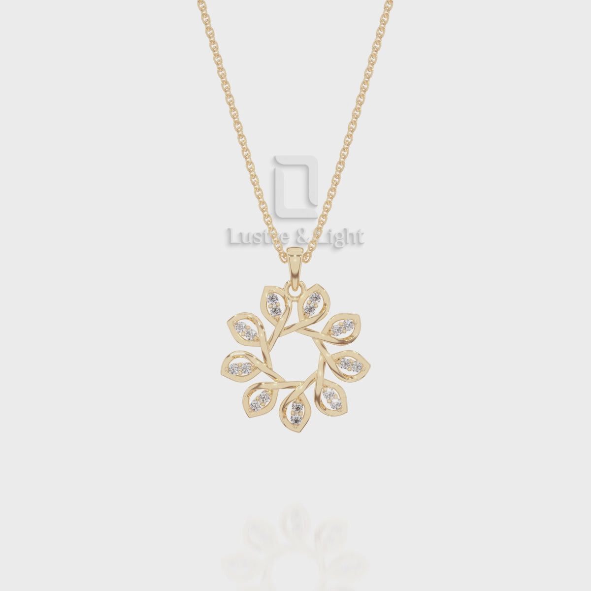 Natural Black Onyx Flower Pendant Necklace with 18" Chain