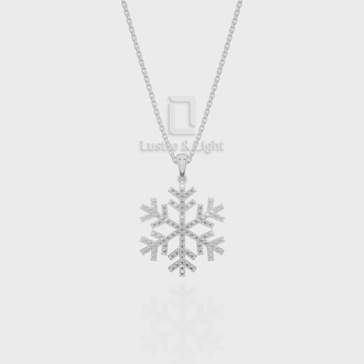 Natural Black Onyx Snowflake Pendant Necklace with 18" Chain