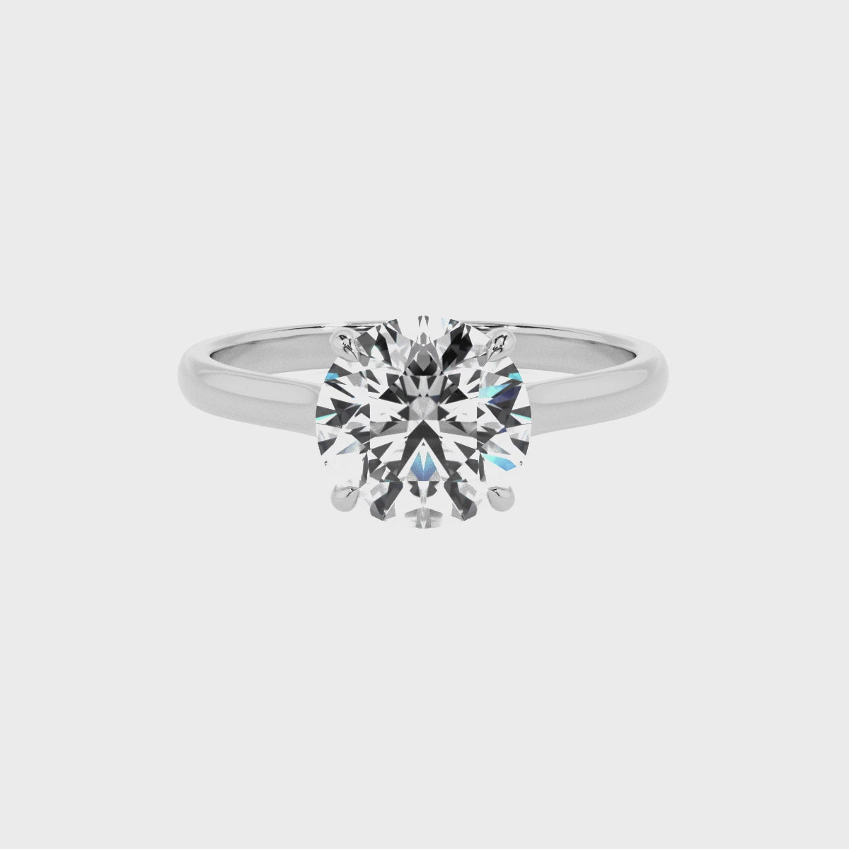 lab grown alexandrite round solitaire engagement ring