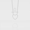 Natural Black Onyx Heart Pendant Necklace with 18" Chain