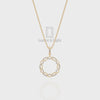 Natural Black Onyx Circle of Life Pendant Necklace with 18" Chain