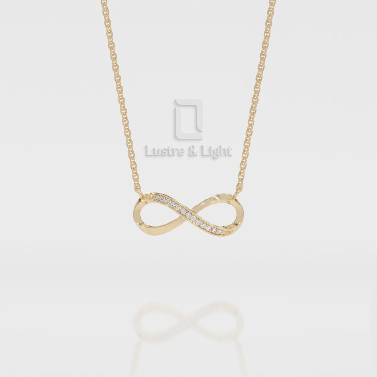 Natural Black Onyx Infinity Pendant Necklace with 18" Chain