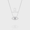 Natural Tanzanite Evil Eye Pendant Necklace with 18" Chain