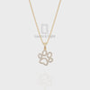 Natural Pink Tourmaline Dog/Cat Paw Pendant Necklace with 18" Chain