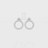 Natural Citrine Circle Stud Earrings for Women