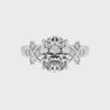 lab-grown moissanite oval criss cross solitaire engagement ring