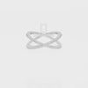 Natural Pink Tourmaline Criss-Cross Band Rings for Women