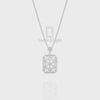 Natural Black Onyx Designer Pendant Necklace with Moissanite (18" Chain)