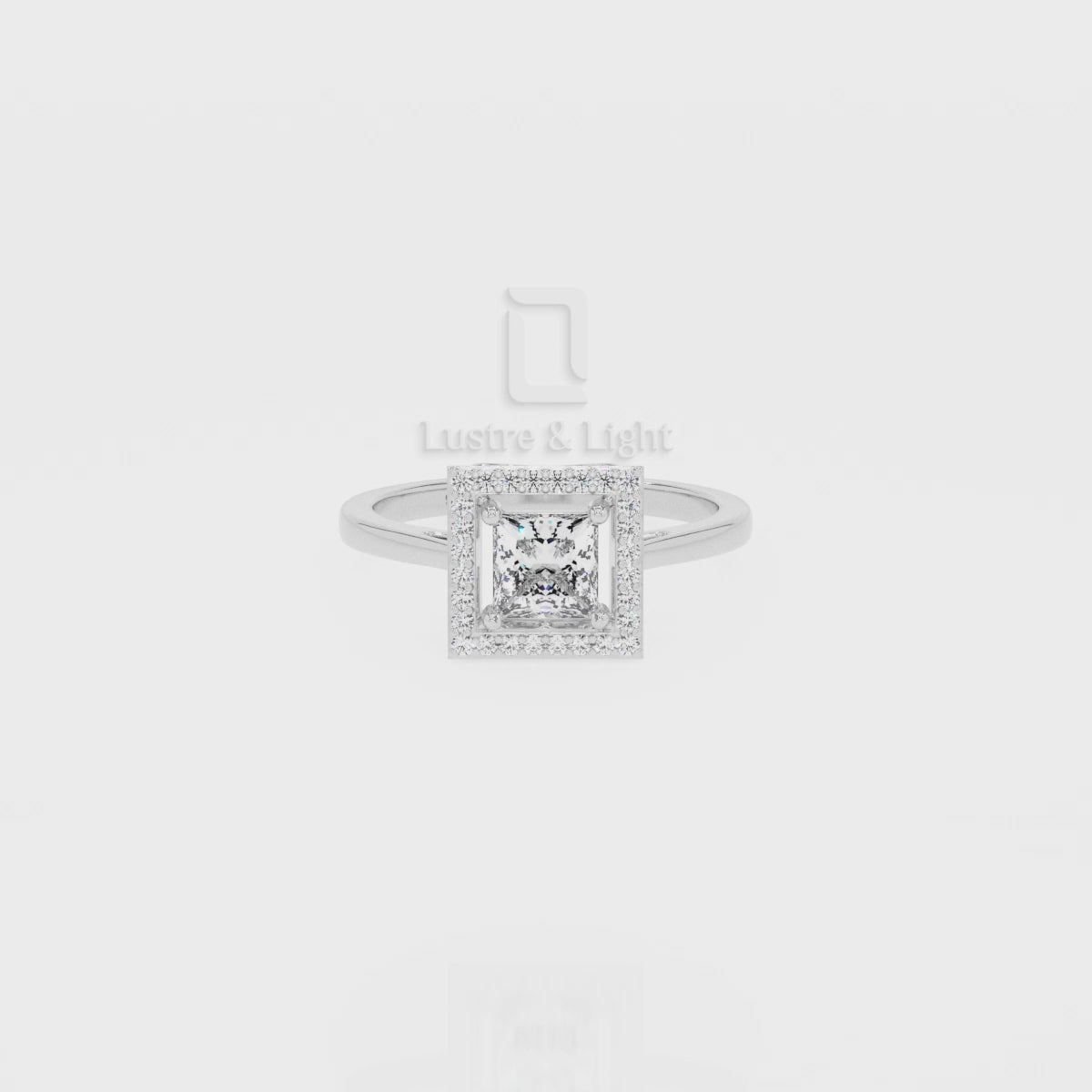 Moissanite Solitaire Halo Engagement Rings for Women