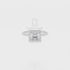 Moissanite Solitaire Halo Engagement Rings for Women