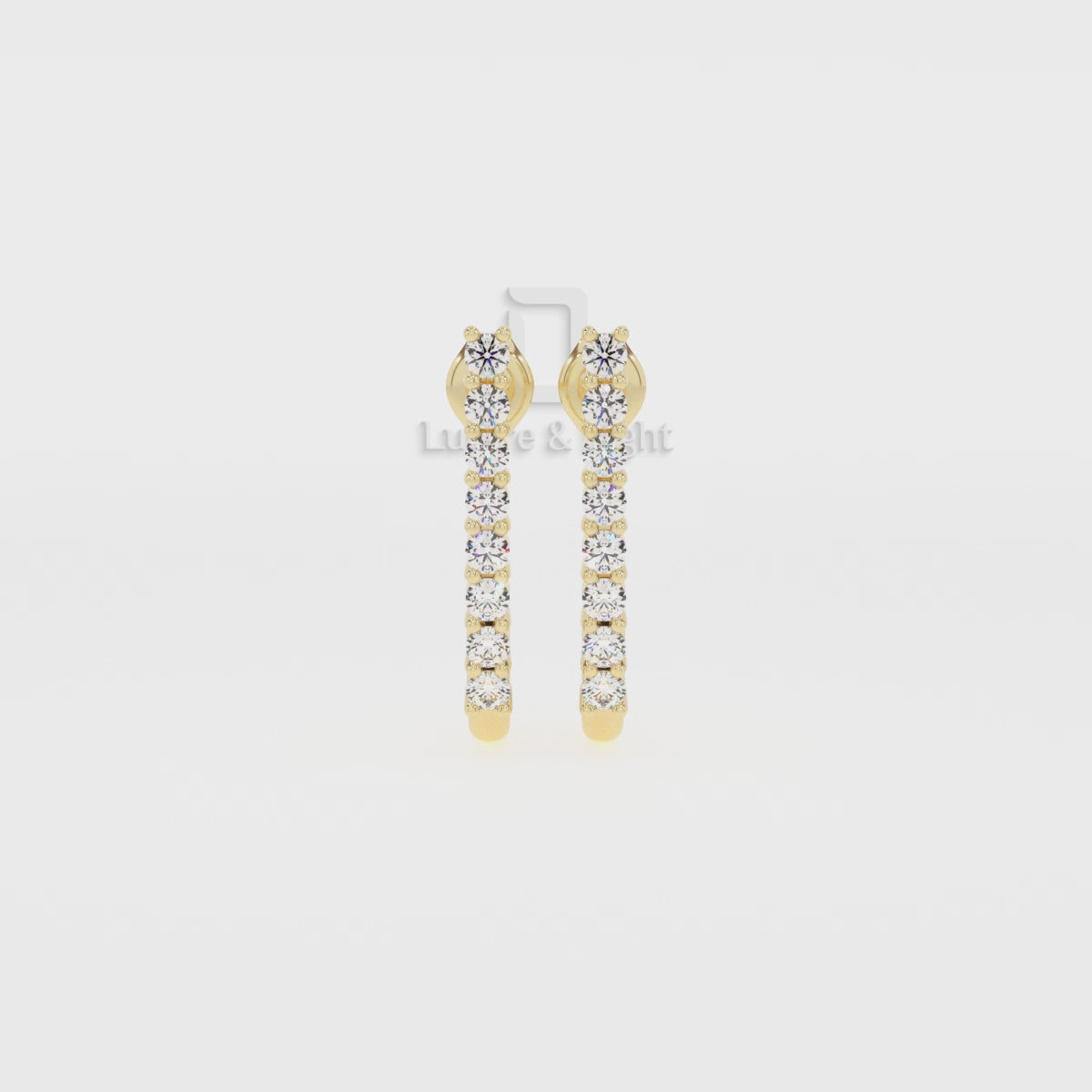 Natural Ruby J-Hoop Earrings for Women