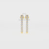 Natural Ruby J-Hoop Earrings for Women