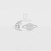 Moissanite Moon-Star-Planet Stud Earrings for Women