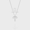 Moissanite Aries Zodiac Sign Pendant Necklace with 18" Chain