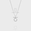 Moissanite Taurus Zodiac Sign Pendant Necklace with 18" Chain