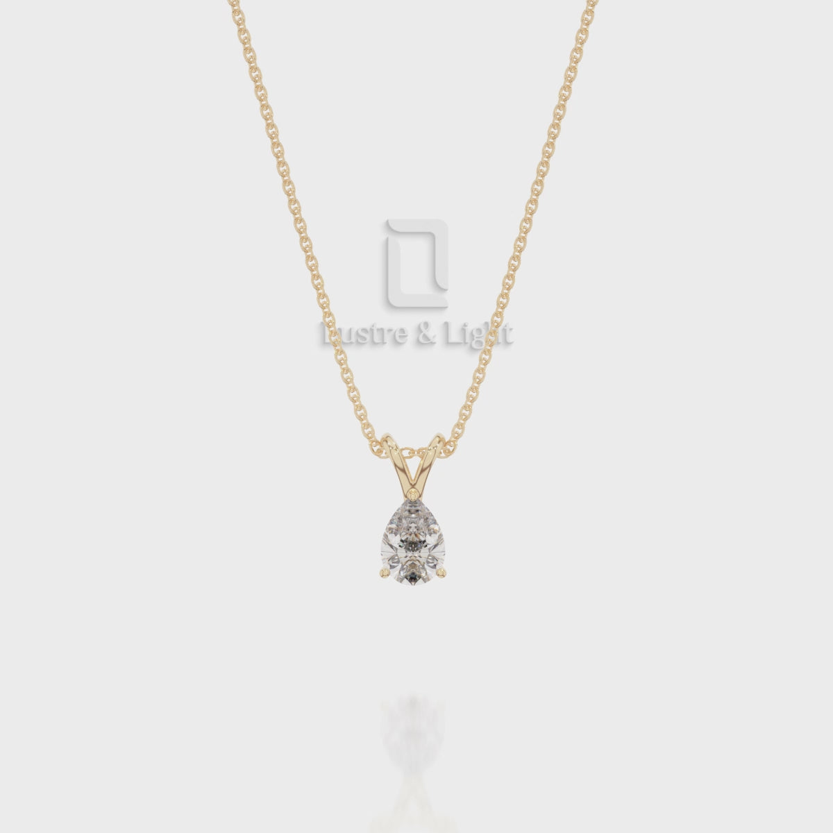 Natural Black Onyx V-Bale Solitaire Pendant Necklace with 18" Chain