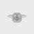 lab-grown moissanite asscher halo solitaire engagement ring