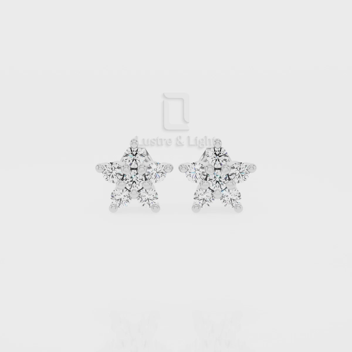 Natural Citrine Flower Stud Earrings for Women