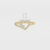 Natural Pink Tourmaline Heart Promise Rings for Women
