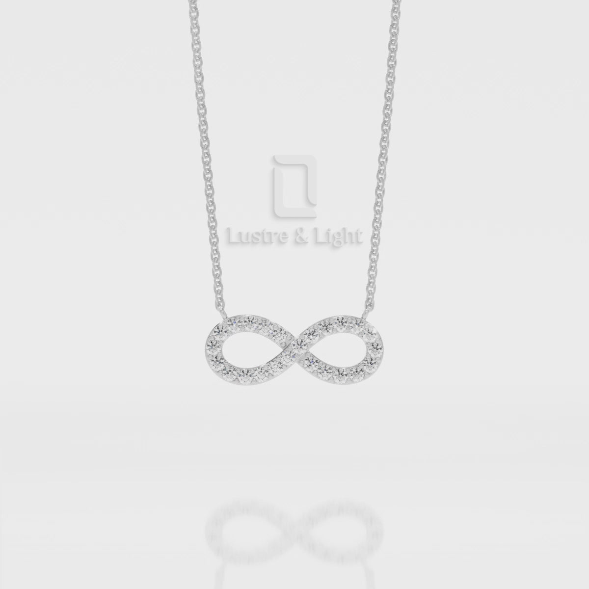 Natural Black Onyx Infinity Pendant Necklace with 18" Chain