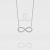 Natural Black Onyx Infinity Pendant Necklace with 18" Chain