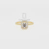 Moissanite Solitaire Halo Engagement Rings for Women