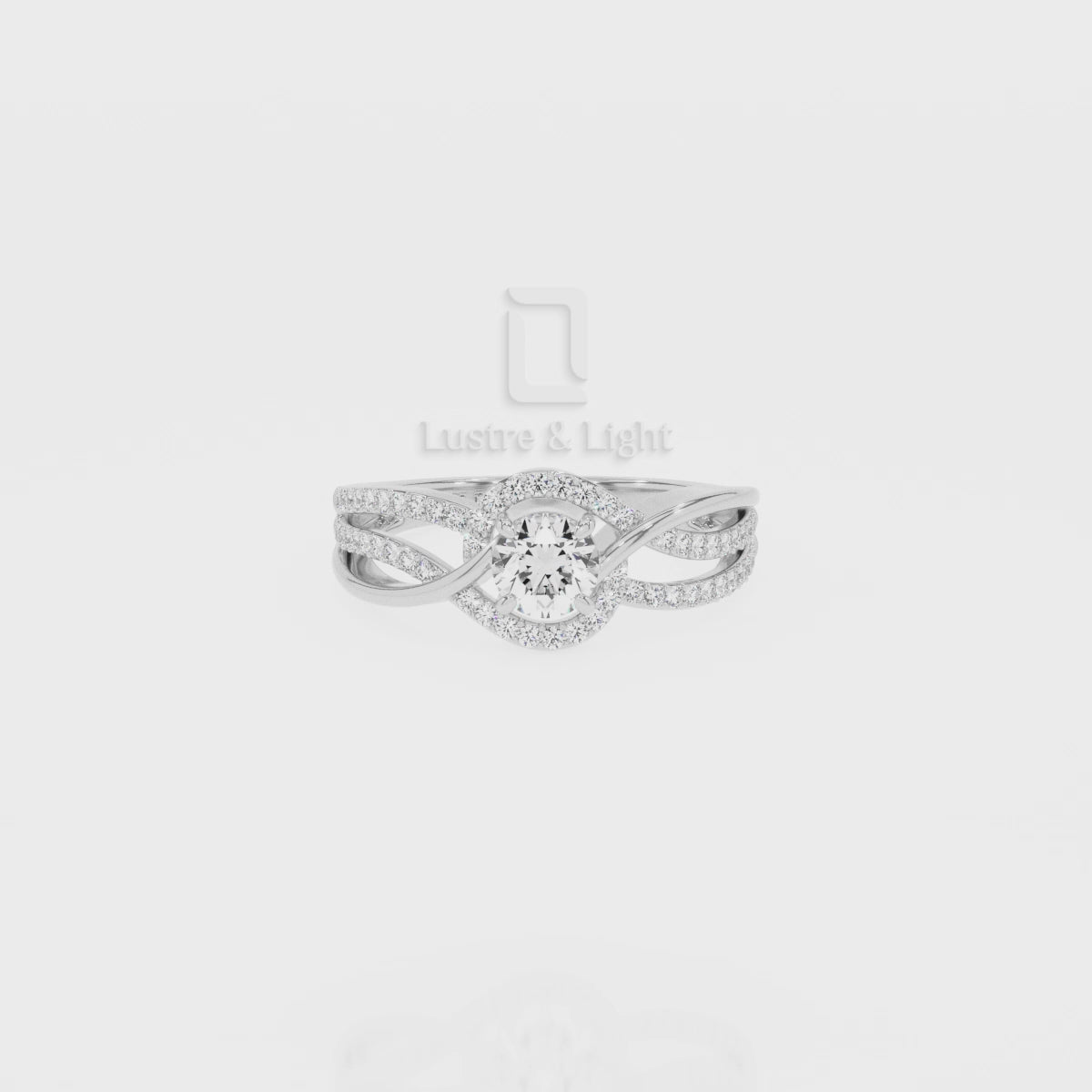 Natural Aquamarine Solitaire Engagement Rings for Women with Moissanite