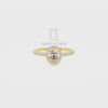 Moissanite Solitaire Halo Engagement Rings for Women