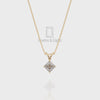 Moissanite V-Bale Solitaire Pendant Necklace with 18" Chain