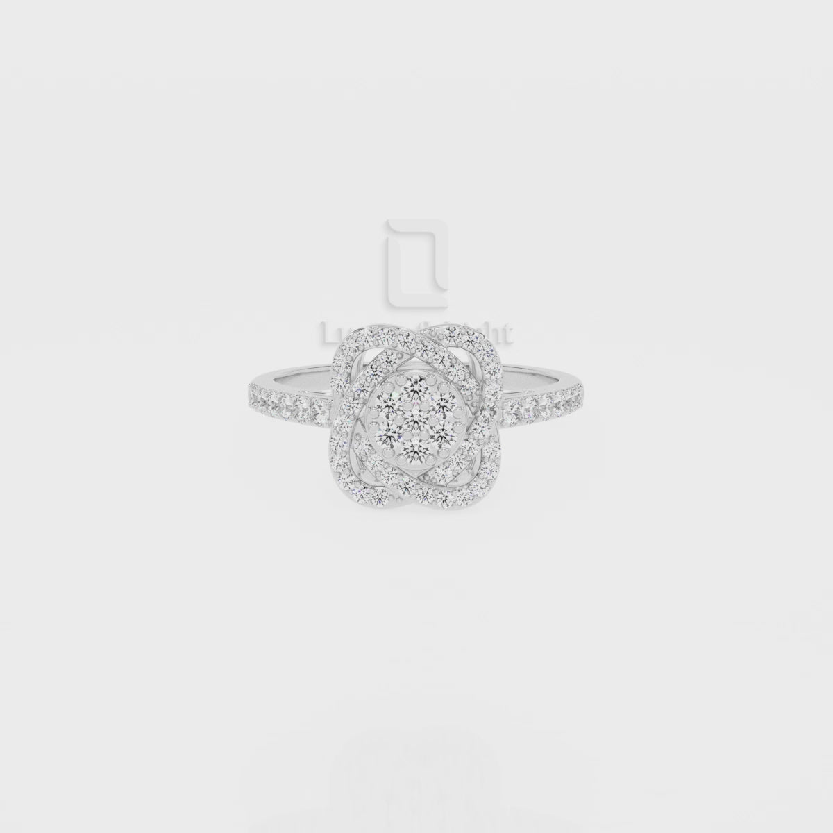 Natural Pink Tourmaline Inner Power Rings for Women with Moissanite