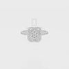 Natural Pink Tourmaline Inner Power Rings for Women with Moissanite